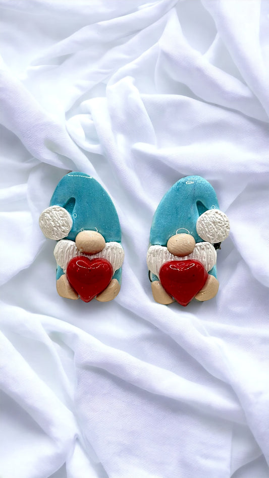 Valentine's Day Gnome Studs