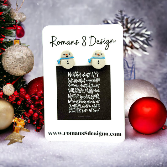 Cute Snowman Studs